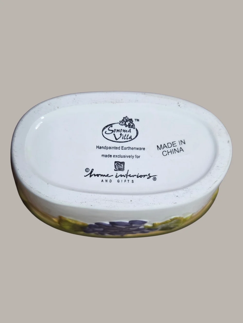 Sonoma Villa Grapes & Fruit Lidded Jar & Spreader Knife Set